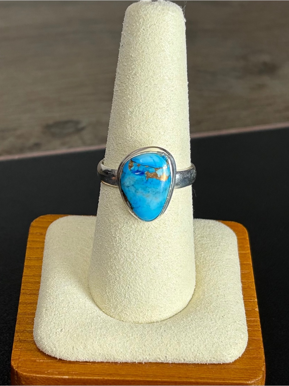 925 Sterling Silver Ice Blue Dahlia Ring